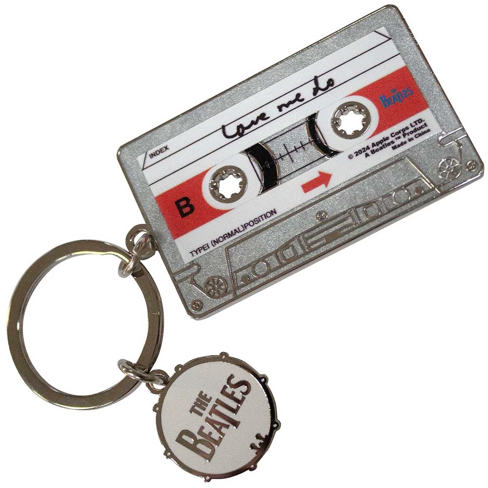 The Beatles - Now & Then Cassette Keychain - Silver coloured